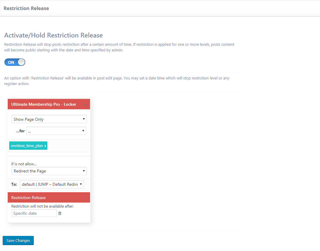 Restriction Release - Ultimate Membership Pro