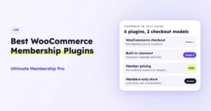 Six WooCommerce membership plugins compared by checkout model, member pricing and store access