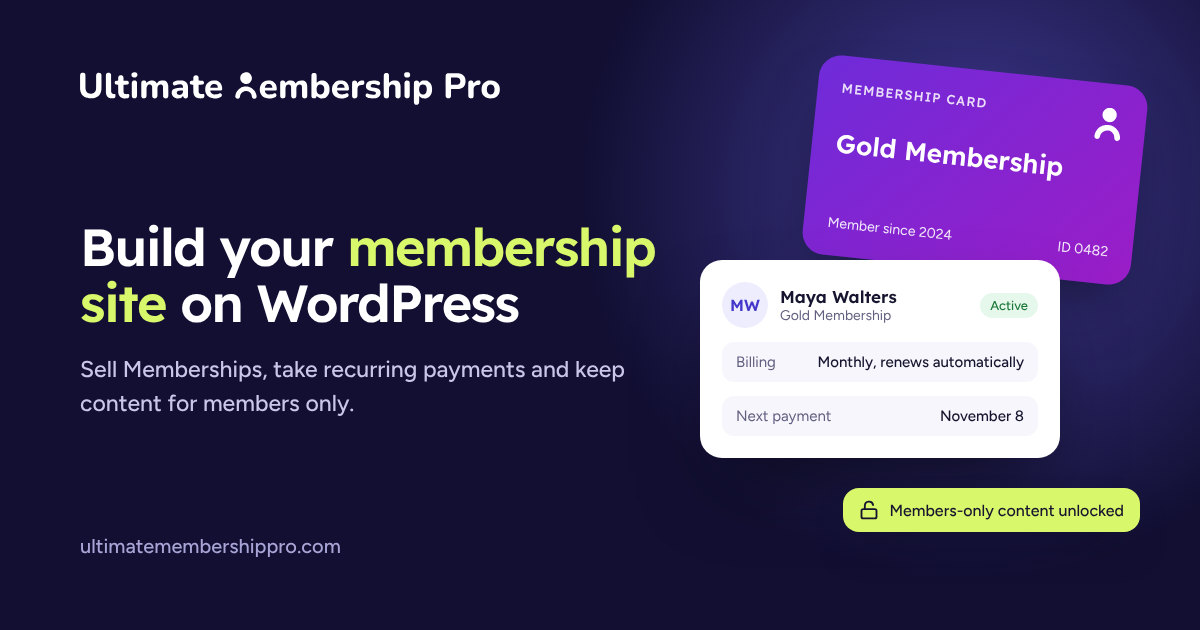 Ultimate Membership Pro social banner